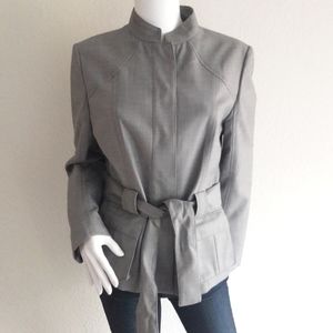 Calvin Klein Belted Linen Look Jacket